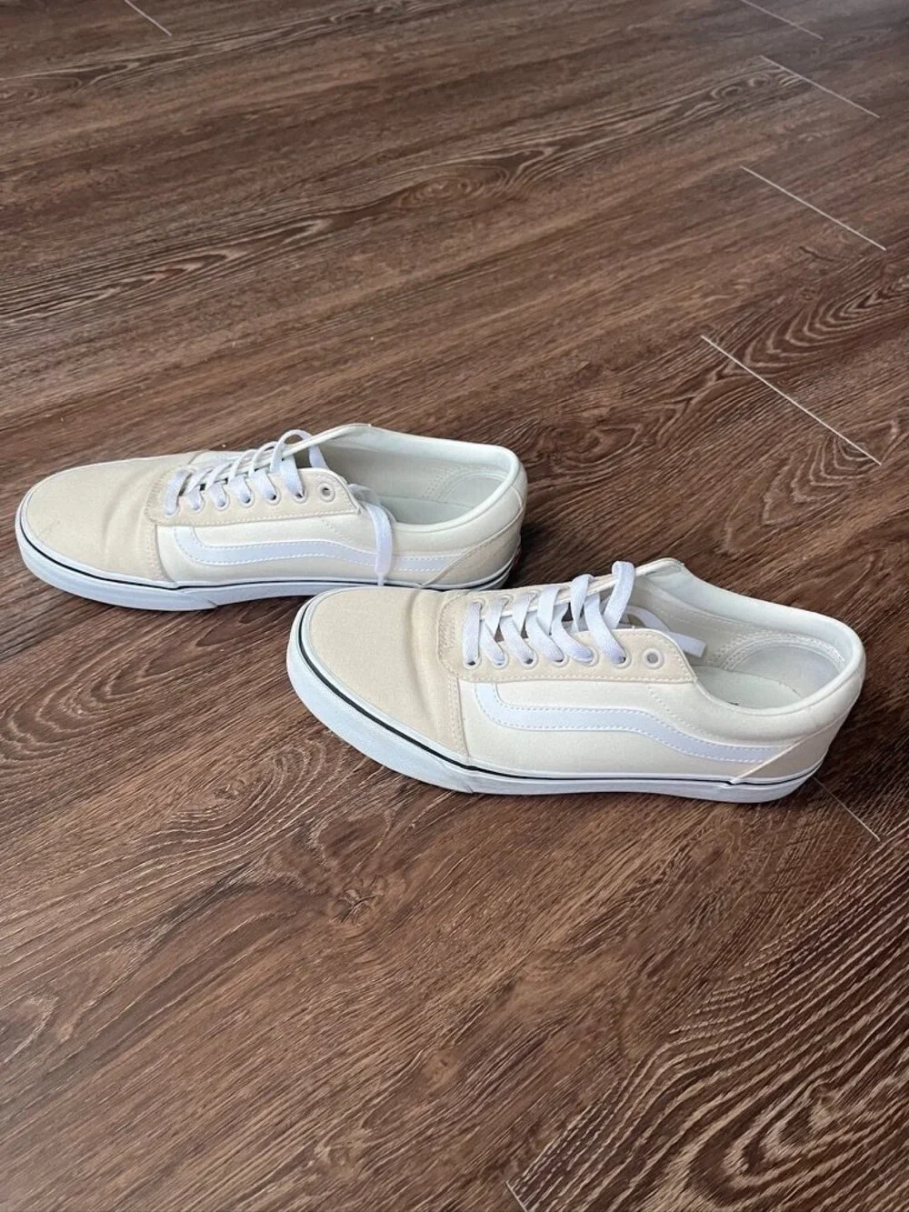Vans Mens Size 10 Cream Colorway Used in Good Condition